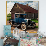 30S Ford Car In Barn II Canvas Canvas