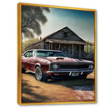 Camero In Barn I - Car Muscle Car Canvas Wall Art