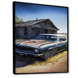 Old True In Barn - Car Old American Canvas Wall Art