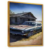 Old True In Barn - Car Old American Canvas Wall Art
