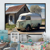 Old Milk Delivery In Barn - Car Old American Canvas Wall Art