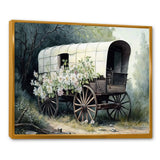 Flower Old Cottage Caravan I - Car Old American Canvas Wall Art