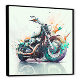 Modern Vibrant Motorcycle - Motorcycle Canvas Wall Art