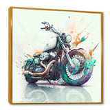 Modern Vibrant Motorcycle - Motorcycle Canvas Wall Art