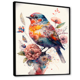 Cute Bird Floral Art - Bird Wall Decor