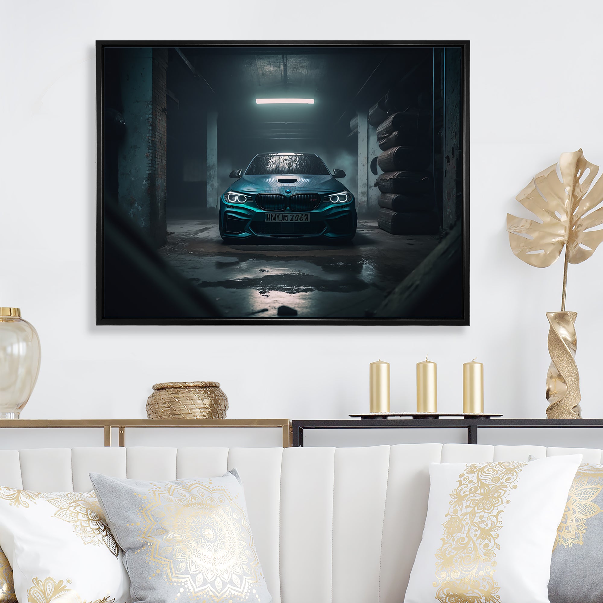 240 In Underground Garage - Car Exotic Canvas Wall Art