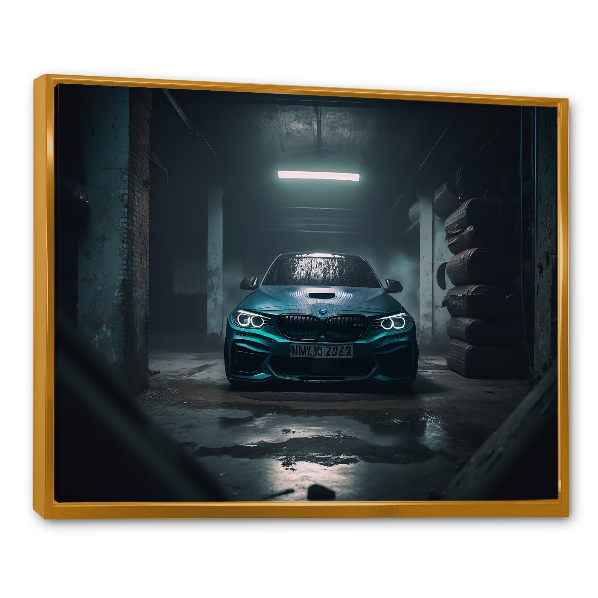 240 In Underground Garage - Car Exotic Canvas Wall Art