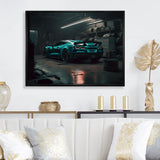 Vette In Underground Garage - Car Exotic Canvas Wall Art
