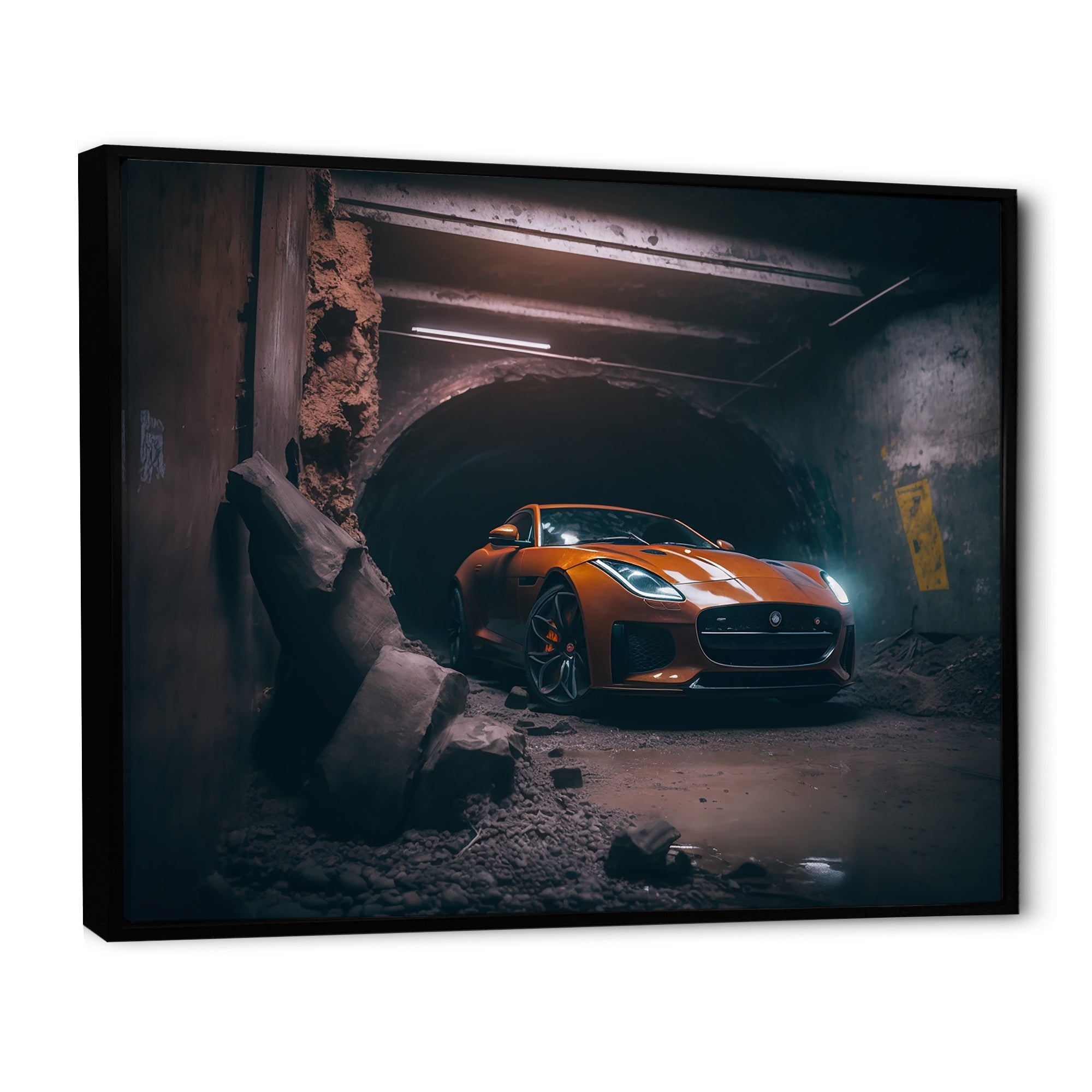 F In Underground Garage - Car Exotic Canvas Wall Art