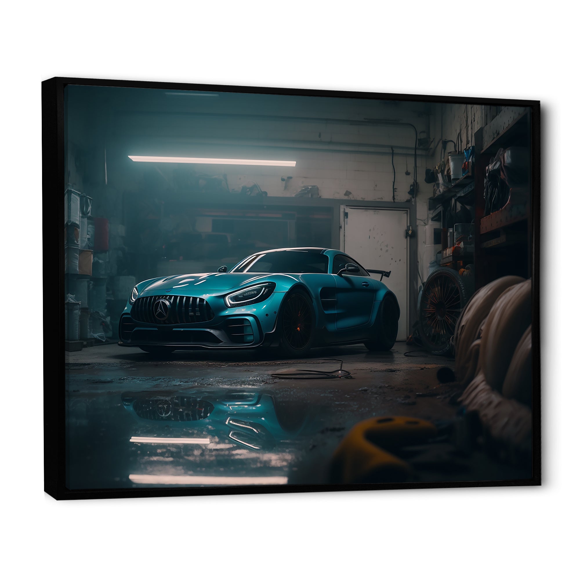 Gt In Underground Garage - Car Exotic Canvas Wall Art