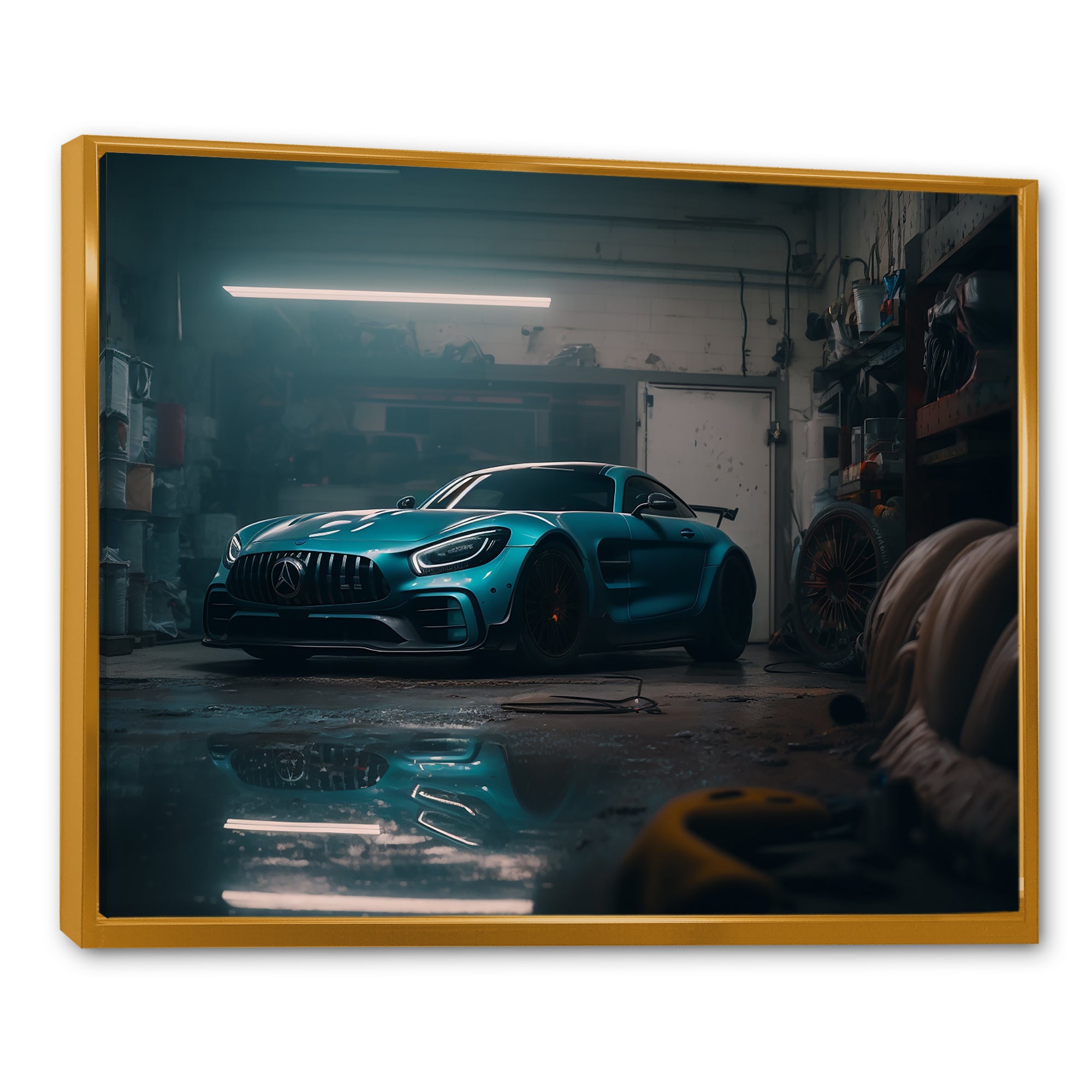 Gt In Underground Garage - Car Exotic Canvas Wall Art