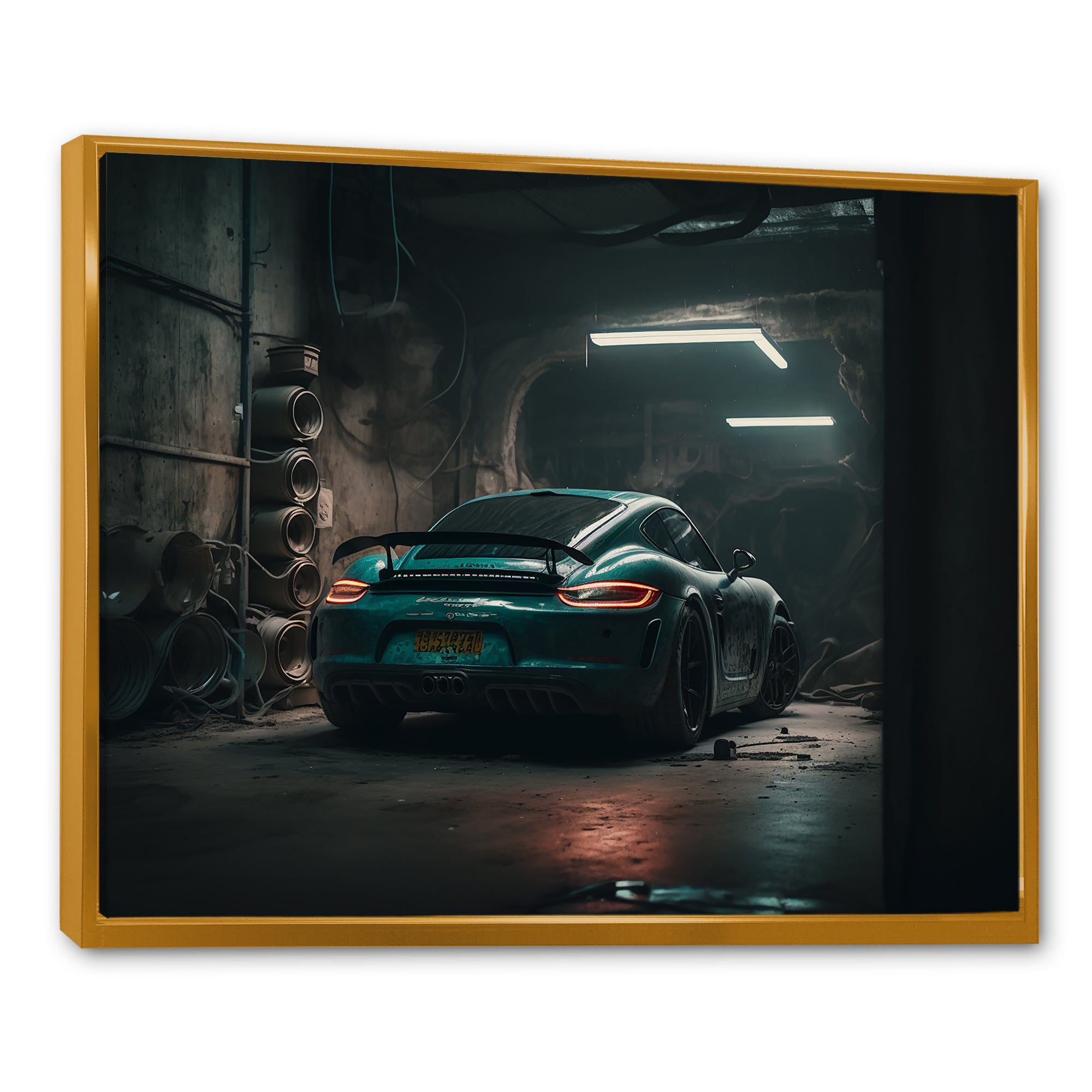 718 In Underground Garage - Car Exotic Canvas Wall Art