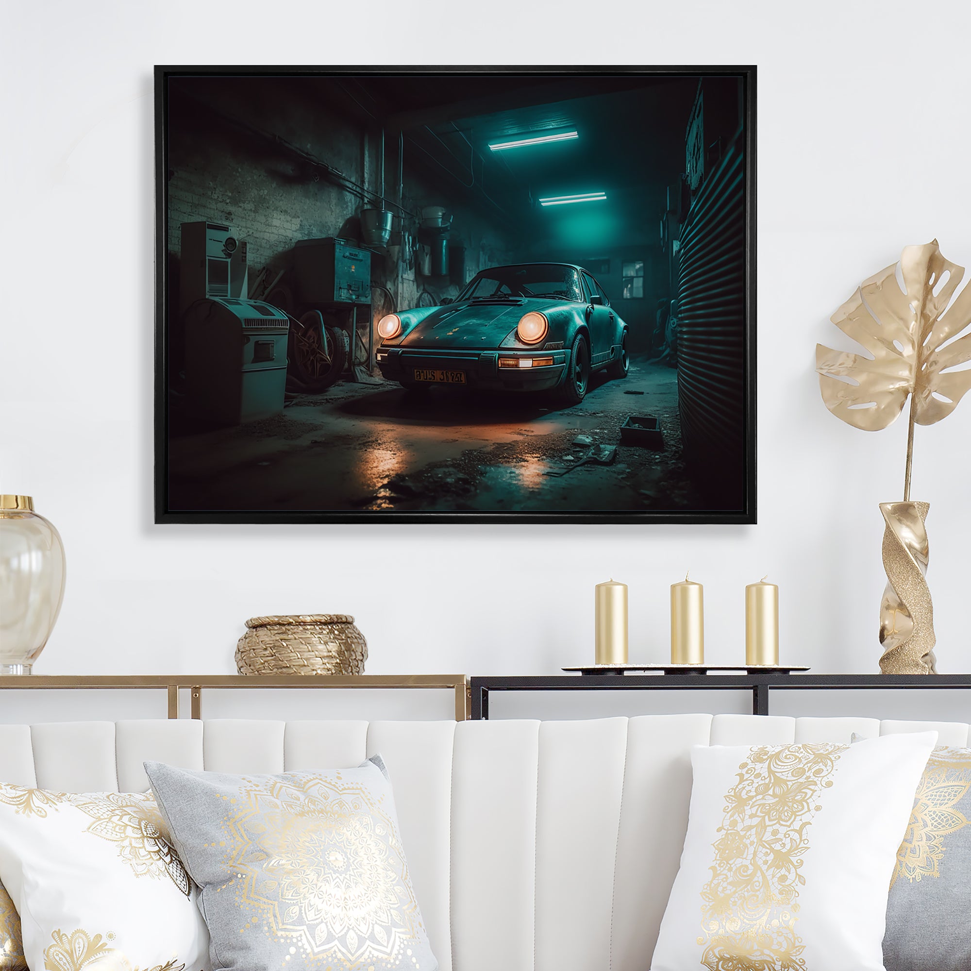911 In Underground Garage - Car Exotic Canvas Wall Art