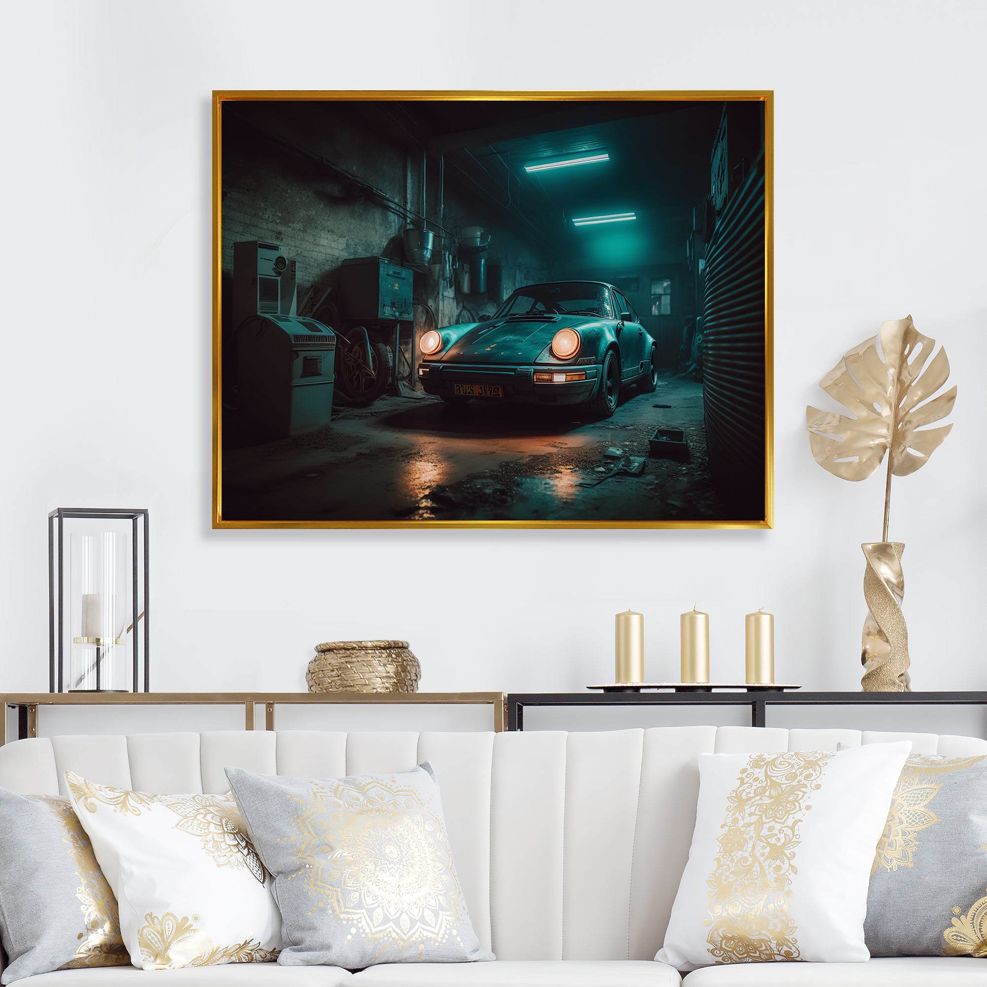 911 In Underground Garage - Car Exotic Canvas Wall Art