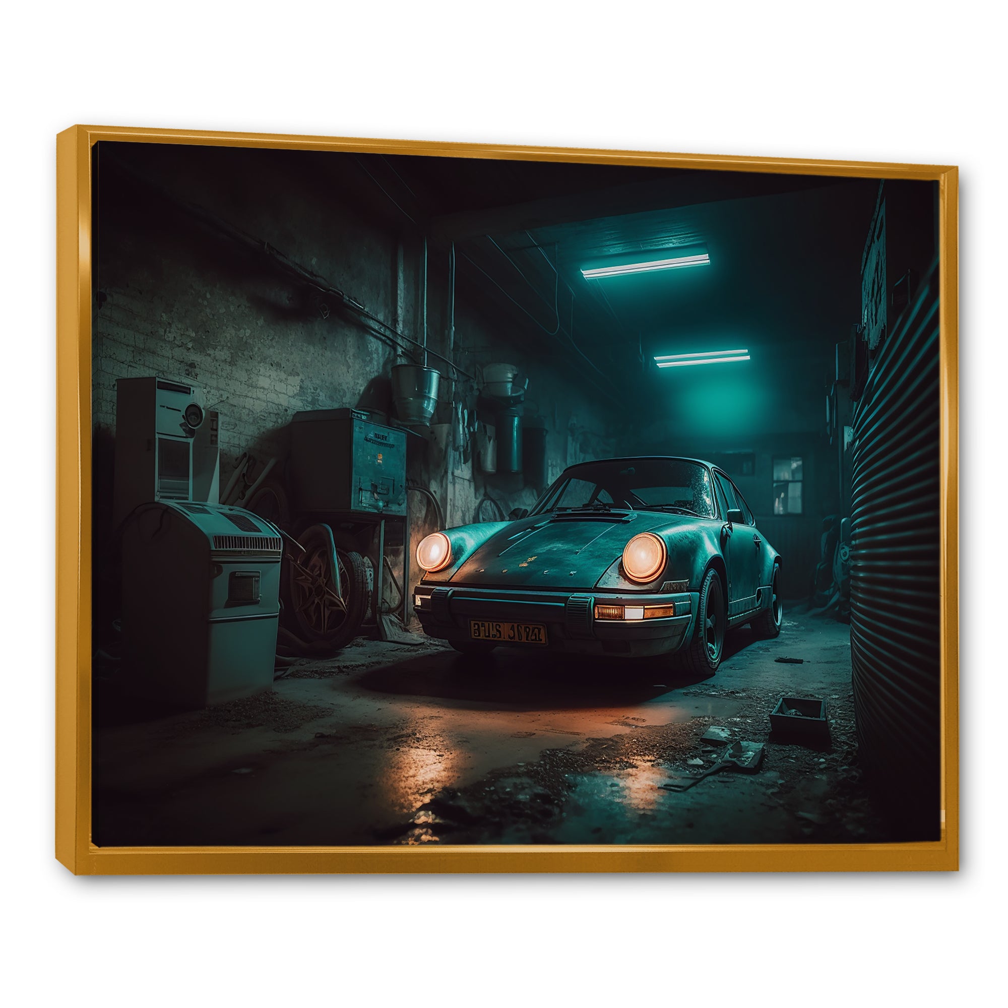 911 In Underground Garage - Car Exotic Canvas Wall Art