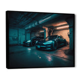 Hybrid Power In Underground Garage - Car Exotic Canvas Wall Art