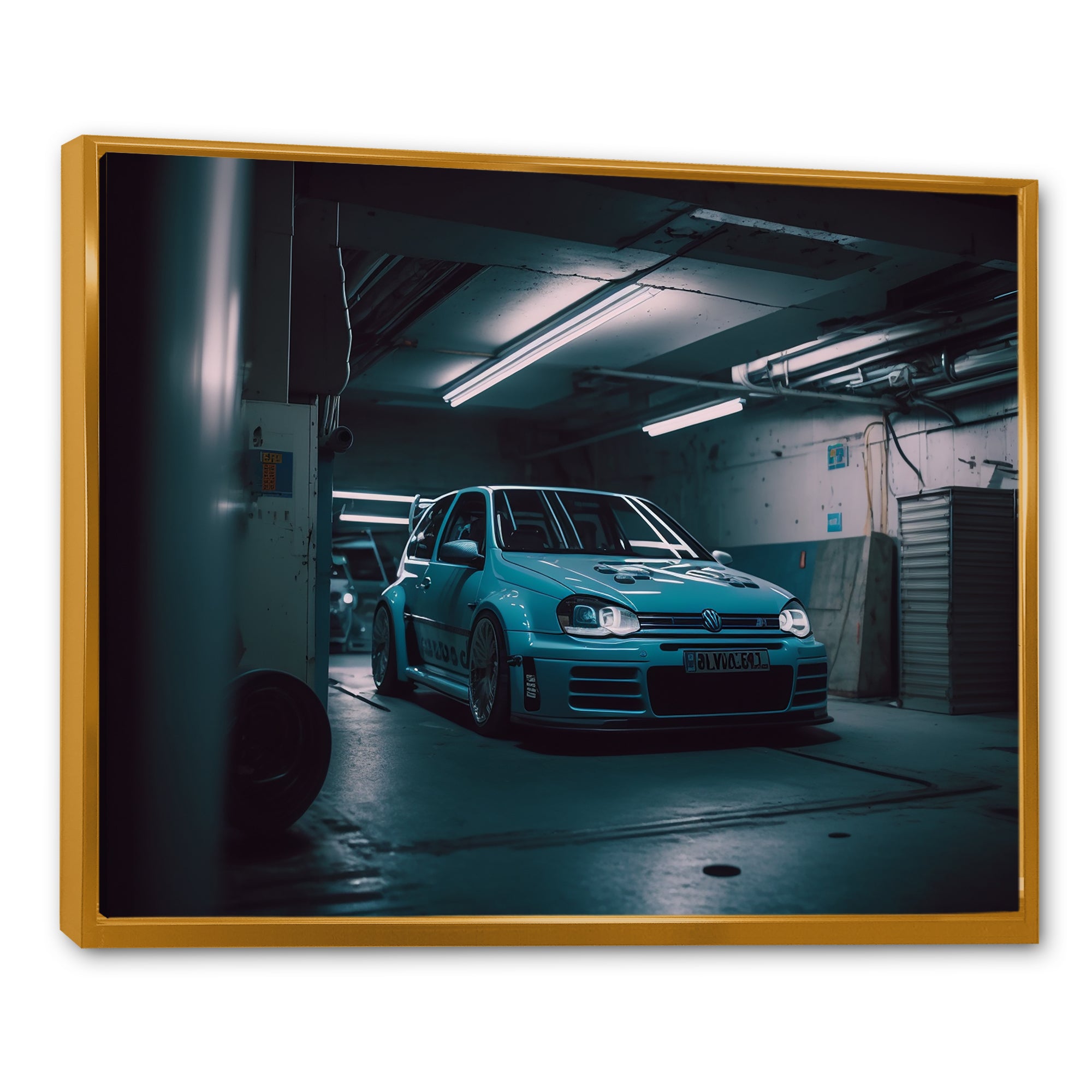 32R In Underground Garage - Car Exotic Canvas Wall Art