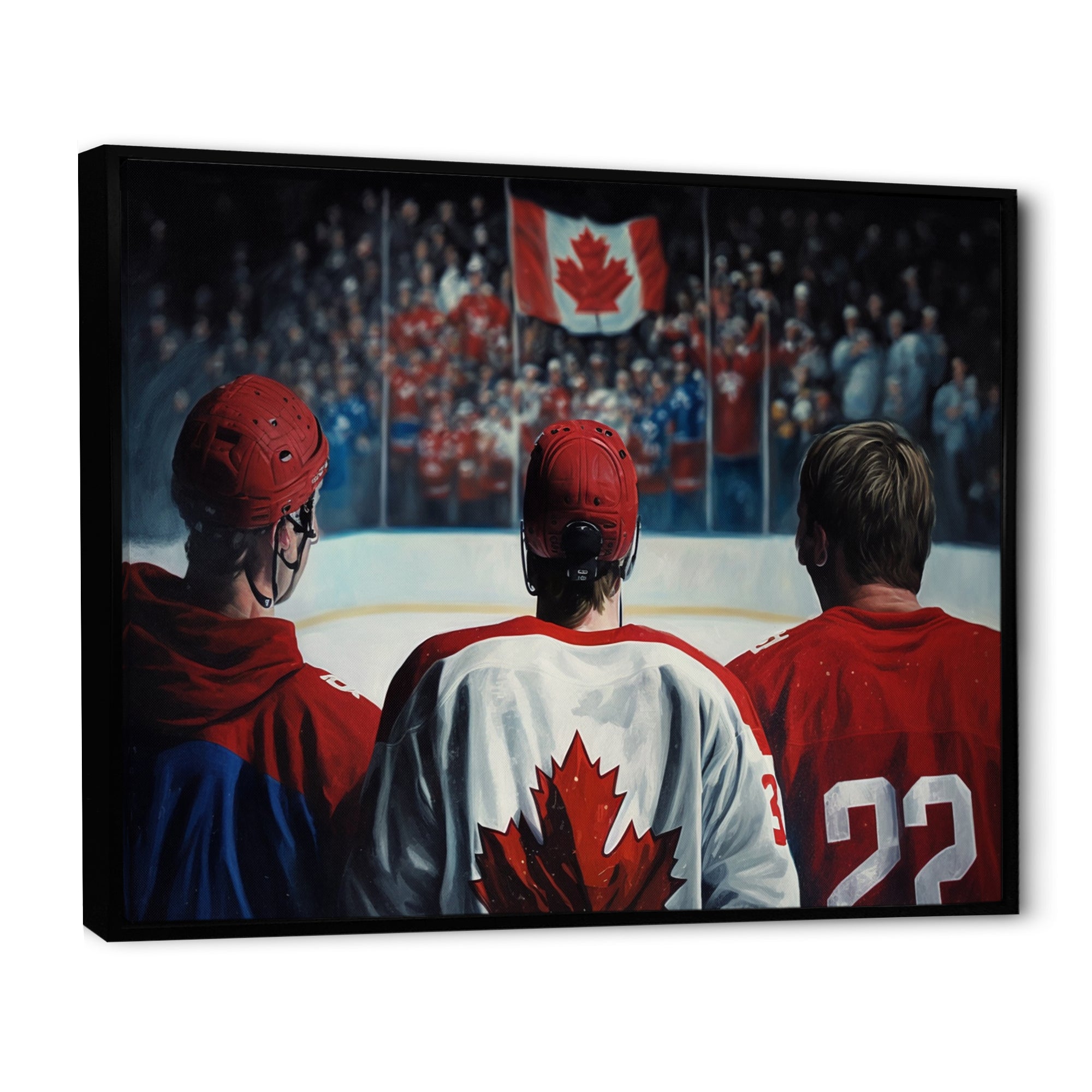 Hocky Players During Game - Sport Hockey Canvas Wall Art
