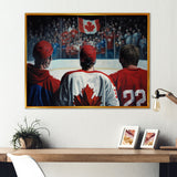 Hocky Players During Game - Sport Hockey Canvas Wall Art