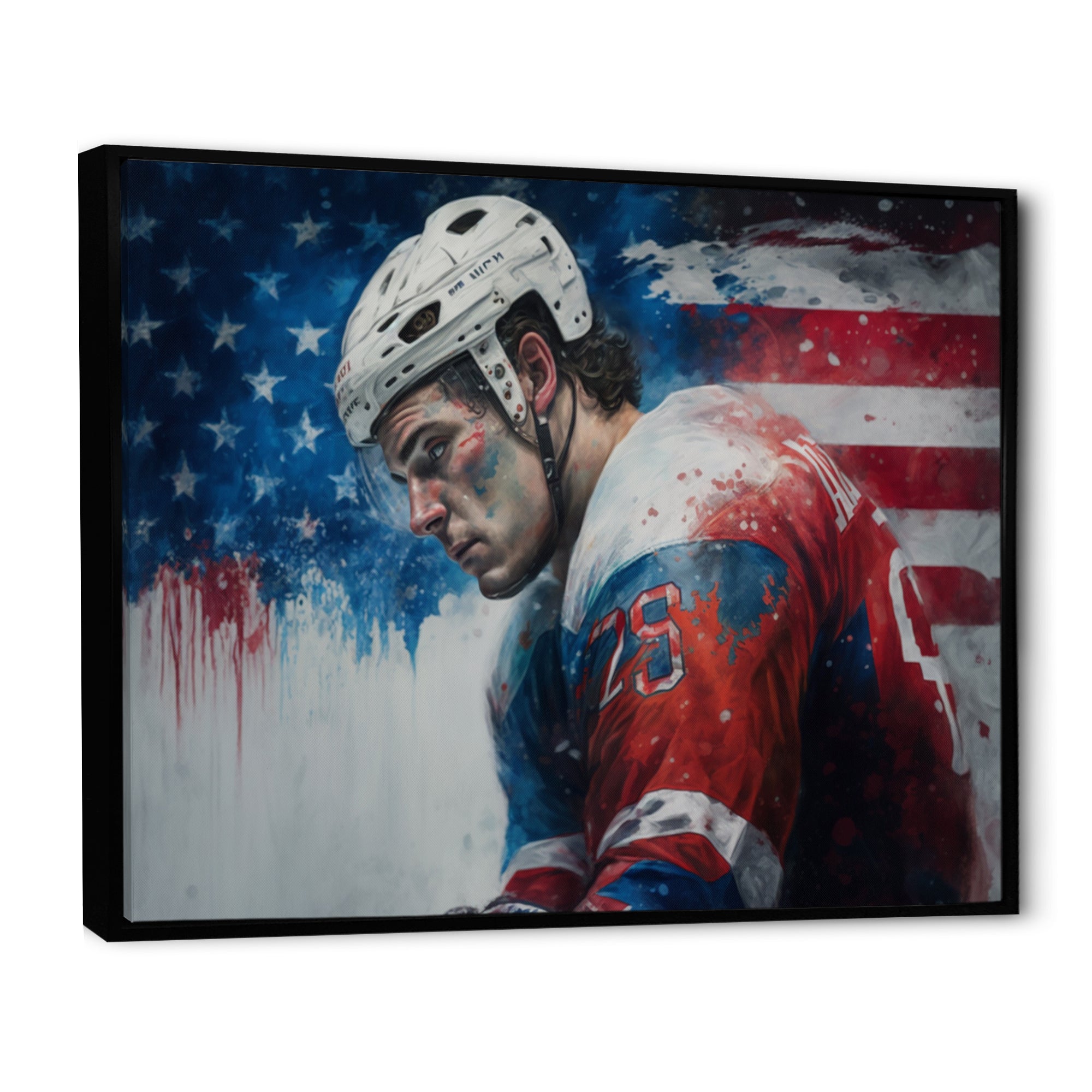 Hockey Player On Break I - Sport Hockey Canvas Wall Art