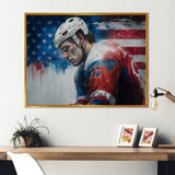 Hockey Player On Break I - Sport Hockey Canvas Wall Art