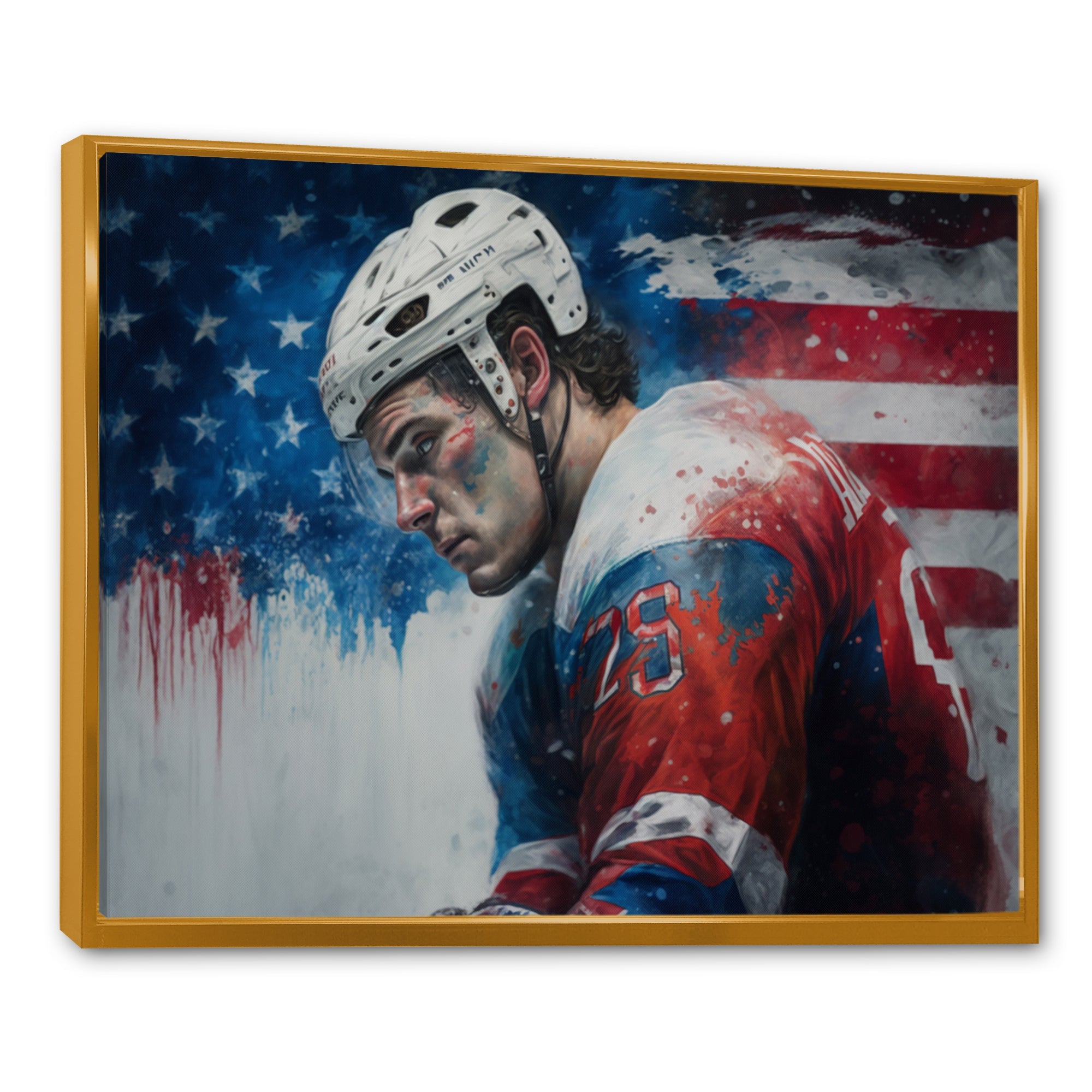 Hockey Player On Break I - Sport Hockey Canvas Wall Art