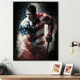 Hockey Playing On The Rink - Sport Hockey Canvas Wall Art