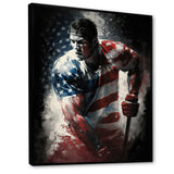 Hockey Playing On The Rink - Sport Hockey Canvas Wall Art