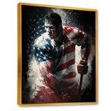 Hockey Playing On The Rink - Sport Hockey Canvas Wall Art