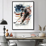 Hockey Player On The Rink During Game I - Sport Hockey Canvas Wall Art