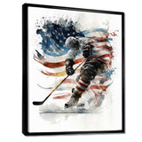 Hockey Player On The Rink During Game I - Sport Hockey Canvas Wall Art
