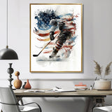 Hockey Player On The Rink During Game I - Sport Hockey Canvas Wall Art