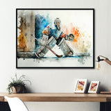 Goal Tender During Game I - Sport Hockey Canvas Wall Art