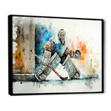 Goal Tender During Game I - Sport Hockey Canvas Wall Art