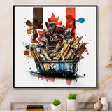 Goal Tender In Poutine I - Sport Hockey Canvas Wall Art