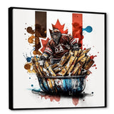 Goal Tender In Poutine I - Sport Hockey Canvas Wall Art