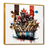 Goal Tender In Poutine I - Sport Hockey Canvas Wall Art