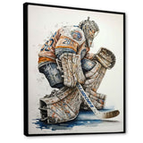 Goal Keeper During Hockey Game I - Sport Hockey Canvas Wall Art