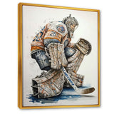 Goal Keeper During Hockey Game I - Sport Hockey Canvas Wall Art