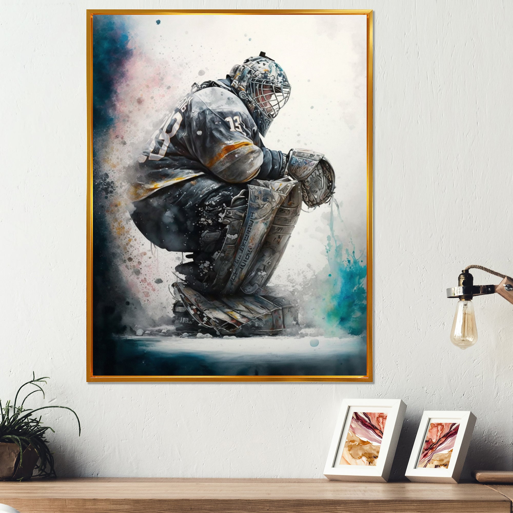 Hockey Goalie I - Sport Hockey Canvas Wall Art