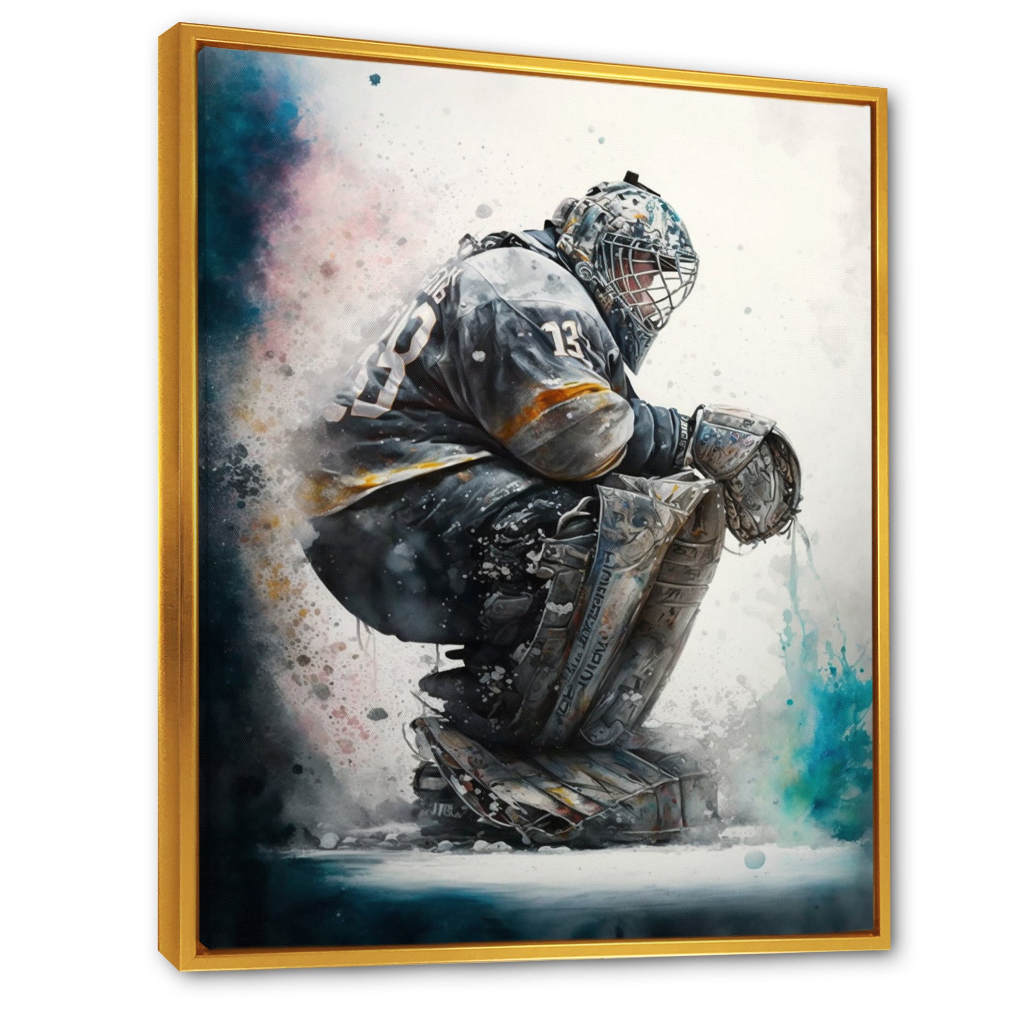 Hockey Goalie I - Sport Hockey Canvas Wall Art