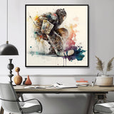 Hockey Goalie During The Hockey Game I - Sport Hockey Canvas Wall Art