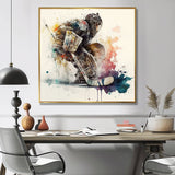 Hockey Goalie During The Hockey Game I - Sport Hockey Canvas Wall Art