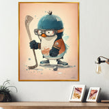 Anime Hockey Penguin - Sport Hockey Canvas Wall Art