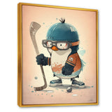 Anime Hockey Penguin - Sport Hockey Canvas Wall Art