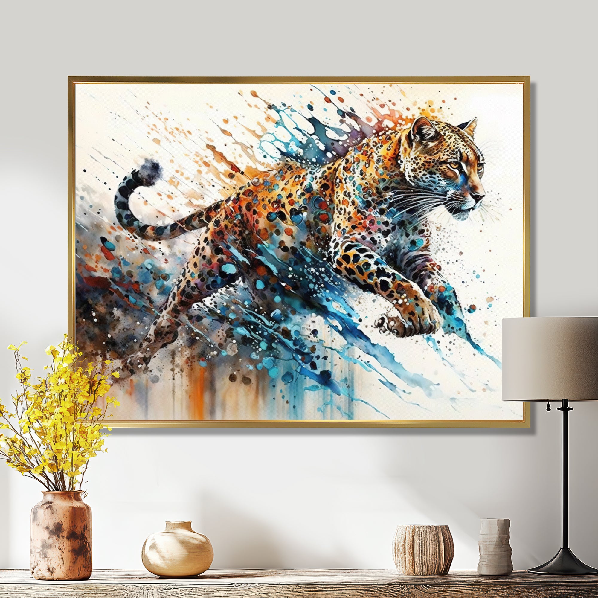 Cheetah - Cheetah Living Room Wall Art