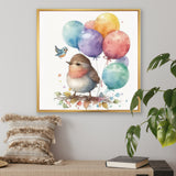 Brown Illustration Detailed Baby Bird - Bird Wall Decor