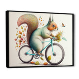 White Squirrel Riding Bike - White Squirrel Wall Art