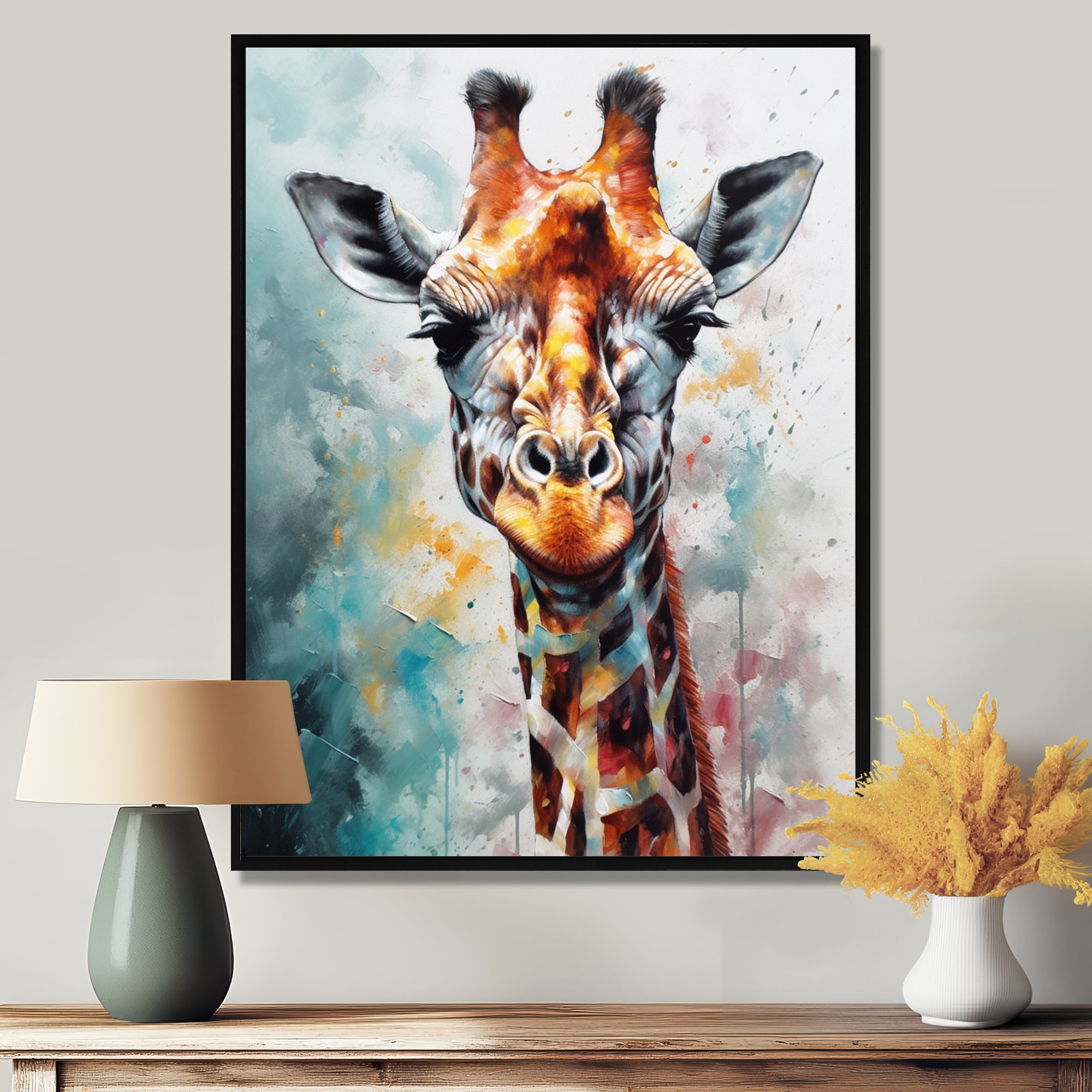 Abstract Giraffe Portrait - Giraffe Home Decor Art
