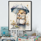 Hamster Rainy Day Umbrella - Hamster Canvas Wall Art
